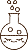 dibujo al carbón de reacción química png