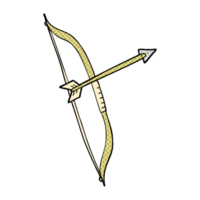comic book style cartoon bow and arrow png