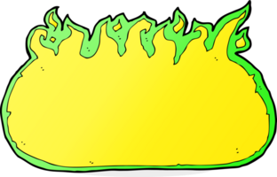 cartoon green fire border png