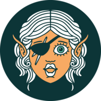 elf rogue character face icon png