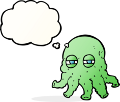 cartoon alien face with thought bubble png