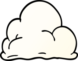 dessin animé doodle nuages blancs moelleux png