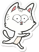 adesivo de um gato de desenho animado correndo png