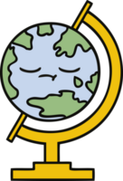 cute cartoon globe of the world png