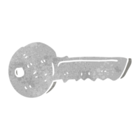 retro cartoon door key png