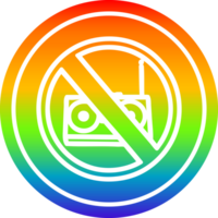 no music circular in rainbow spectrum png
