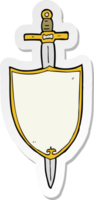 sticker of a cartoon heraldic shield png