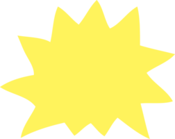 flat color illustration of a cartoon explosion symbol png