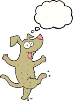 thought bubble cartoon dancing dog png