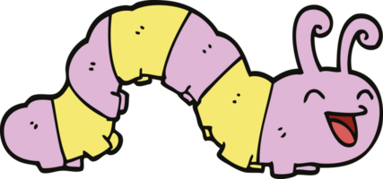 cute cartoon doodle caterpillar png