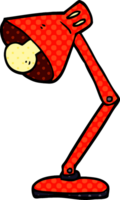 cartoon doodle angled desk lamp png