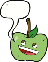 pomme de dessin animé avec bulle de dialogue png