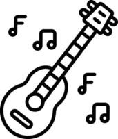 Guitar outline illustration vector