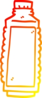 varm gradient linjeteckning tecknad vattenflaska png