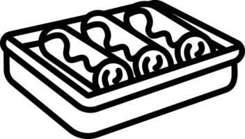 Enchiladas outline illustration vector