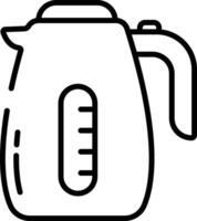 Kettle outline illustration vector