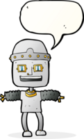 robot de dessin animé avec bulle de dialogue png