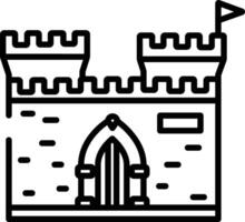 Fort outline illustration vector