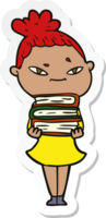 sticker of a cartoon woman png