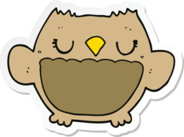 sticker of a cartoon owl png