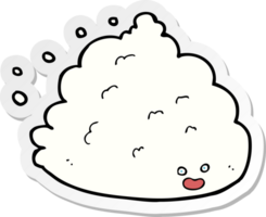 klistermärke av en tecknad molnfigur png