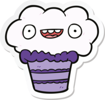 sticker van een cartoon cupcake png