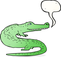 Cartoon-Krokodil mit Sprechblase png