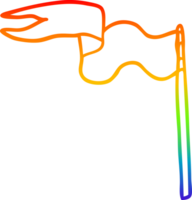 bandera de dibujos animados de dibujo de línea de gradiente de arco iris png
