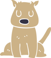 dessin animé doodle chien calme png