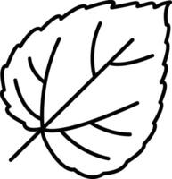 Mulberry Leaf outline illustration vector