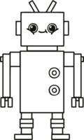 lijntekening cartoon robot png