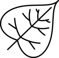 Catalpa Leaf outline illustration vector