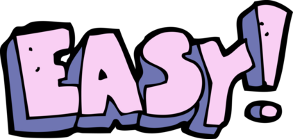 cartoon easy sign png