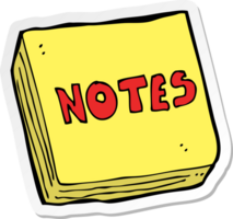 sticker of a cartoon notes pad png