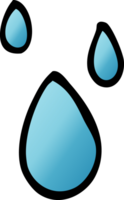 tecknad serie klotter regn droppar png