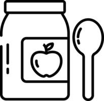 Baby Food outline illustration vector