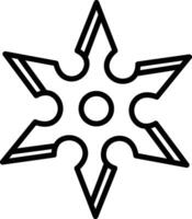 Shuriken outline illustration vector