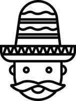 Mariachi outline illustration vector