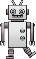 gradient shaded cartoon dancing robot png