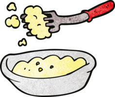 tigela de doodle de desenho animado de comida png