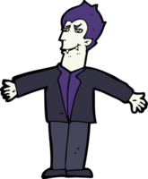 Cartoon-Vampir-Mann mit offenen Armen png