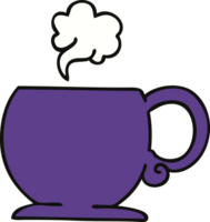 quirky hand drawn cartoon hot drink png