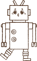 dibujo al carboncillo de un robot png