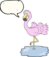 discurso bolha desenho animado flamingo png