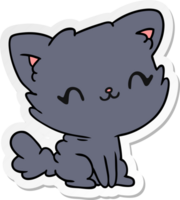 adesivo desenho animado gato fofo kawaii fofo png