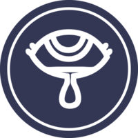 huilend oog cirkelpictogram png