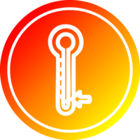 circulaire à basse température dans un spectre de gradient chaud png