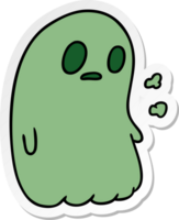 sticker cartoon of a kawaii cute ghost png