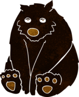 cartoon unhappy black bear png