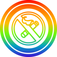 no smoking circular in rainbow spectrum png